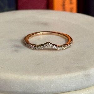 Pandora Sparkling Wishbone Ring